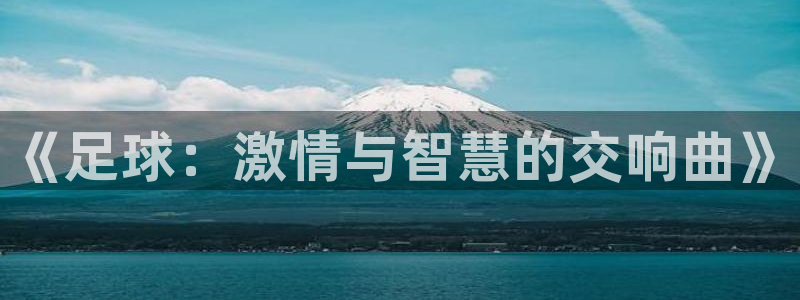 米兰体育在线：《足球：激情与智慧的交响曲》